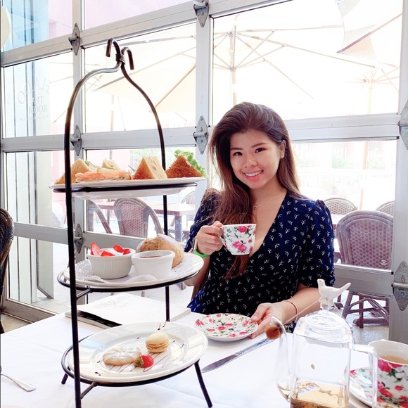 Showpo Mini Dress in Navy Blue Floral - Picture 6 of 9